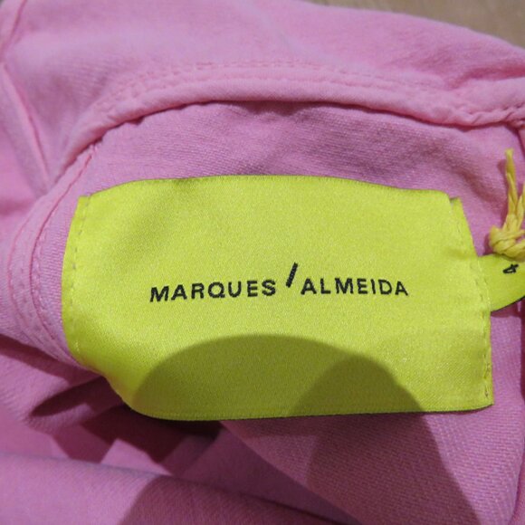 MARQUES' ALMEIDA Fringed Hem Top in Drill Pink Denim Preppy Feminine Y2K NWT - Picture 14 of 15